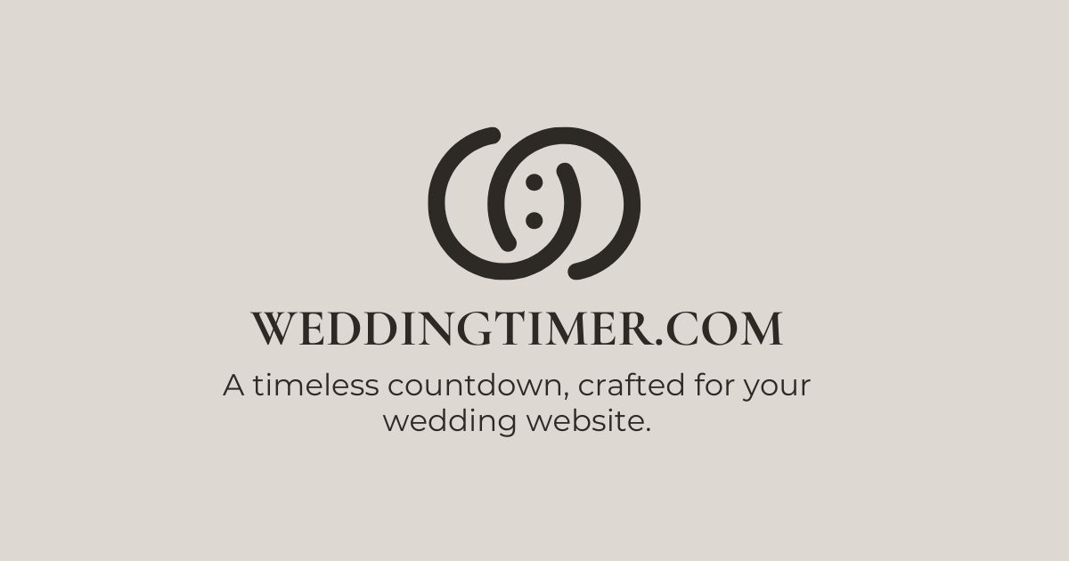 Free Wedding Countdown Widget — Embeddable Timer for Wedding Websites ...